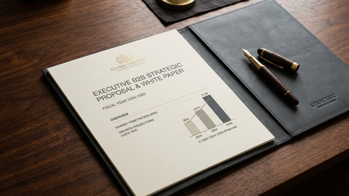 Dokumen kemitraan strategis bisnis dan white paper A4 format korporat